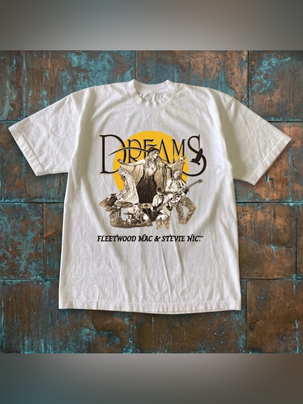 Fleetwood Mac Stevie Nicks Dreams White Classic Rock Graphic T-Shirt